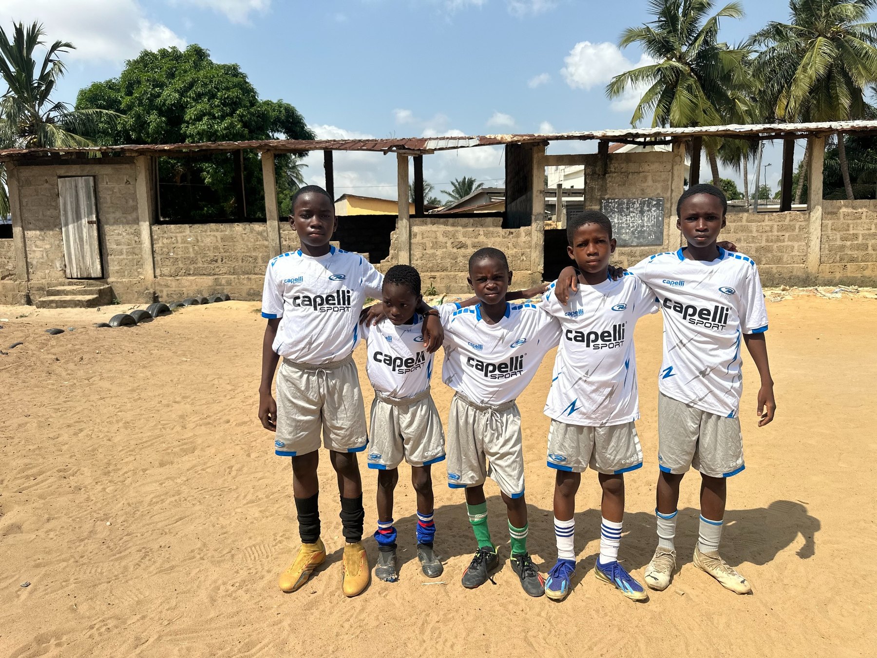 DBF youth in matching kits