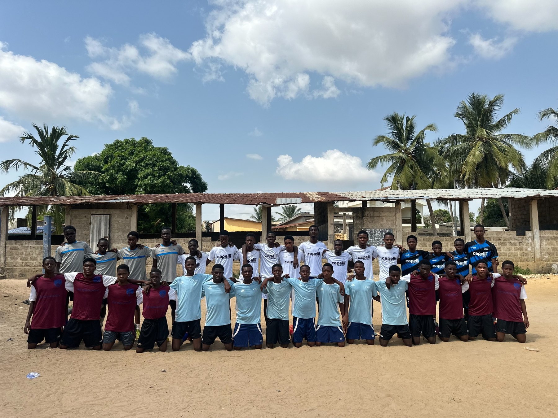 The mission is visible on the ground